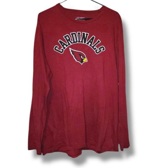 Arizona Cardinals Men's 100% Cotton Red Long Sleeve T-Shirt sz L ProLine Fanatic - Picture 2 of 4